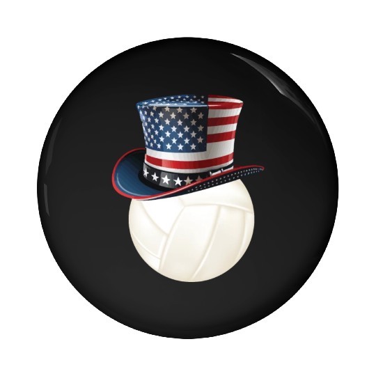 Patriotic America USA Flag 4th Of July Volleyball Pin Buttons