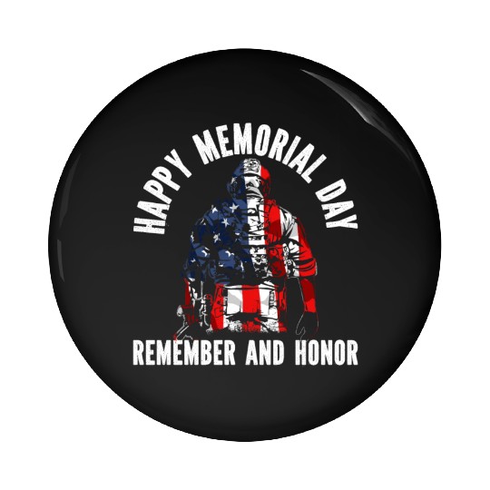 Patriotic Veteran USA Flag American Memorial Day Pin Buttons