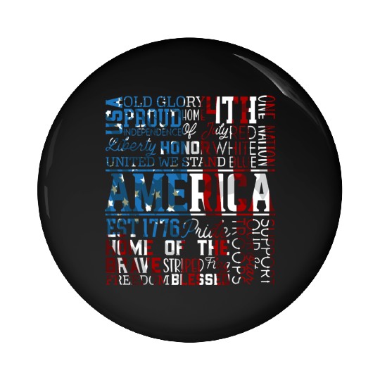 Patriotic Veteran USA Flag American Memorial Day Pin Buttons