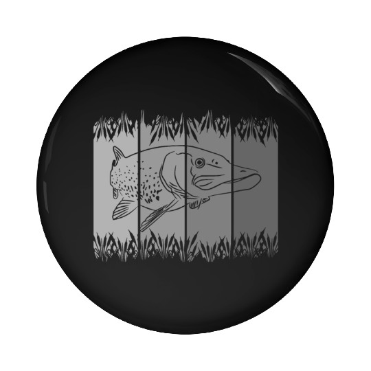 fish - fishing - fishermen Pin Buttons