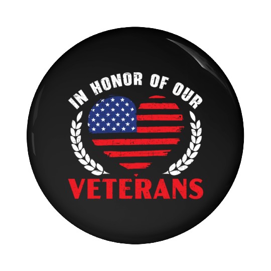 Patriotic Veteran USA Flag American Memorial Day Pin Buttons