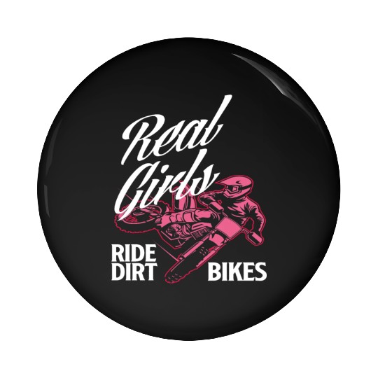 Motocross Girl Dirt Bike Pin Buttons