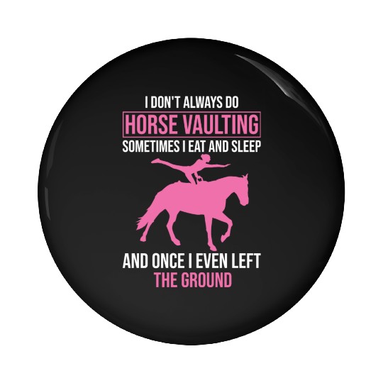 Funny Equestrian Horse Vaulting Pin Buttons