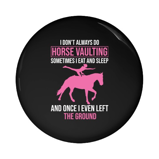 Funny Equestrian Horse Vaulting Pin Buttons