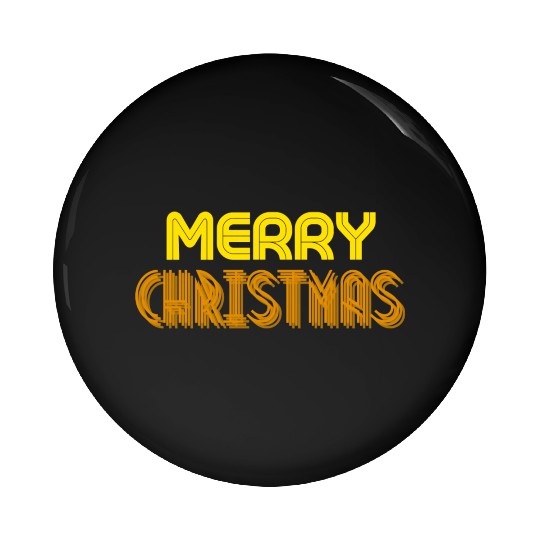 Merry Christmas Yellow Neon Colors Pin Buttons