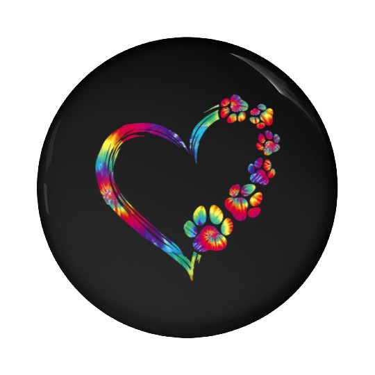 Dog Mom Dad Puppy Love Dogs Paw Print Heart Pin Buttons