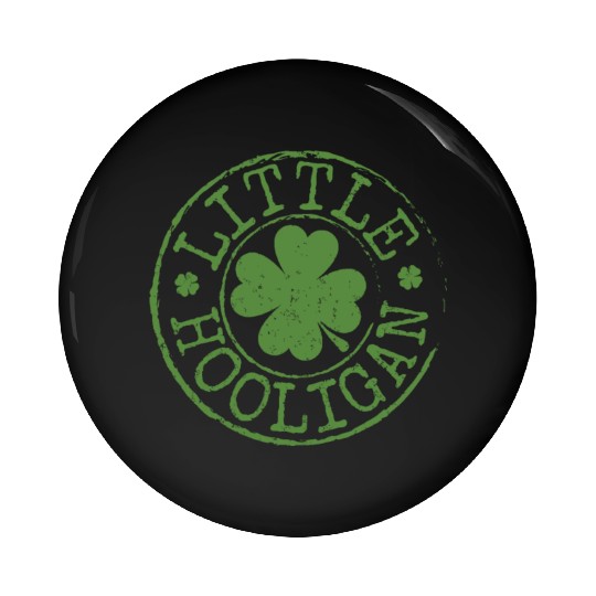 Little Hooligan Irish Clovers Kids Boy Girl St Pat Pin Buttons