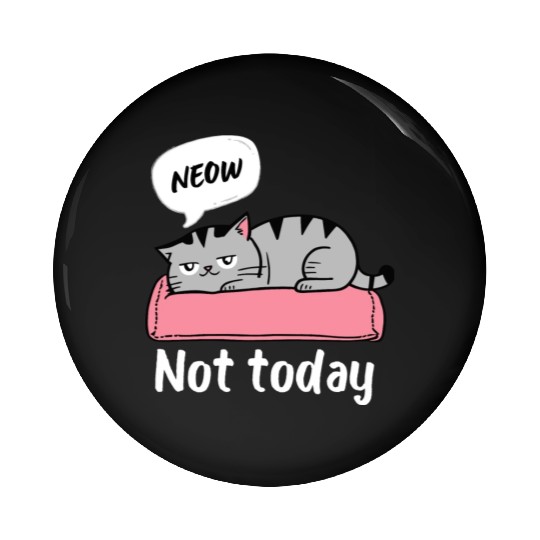 Funny Lazy Bored Cat | For Cat Mom Cat lovers Pin Buttons