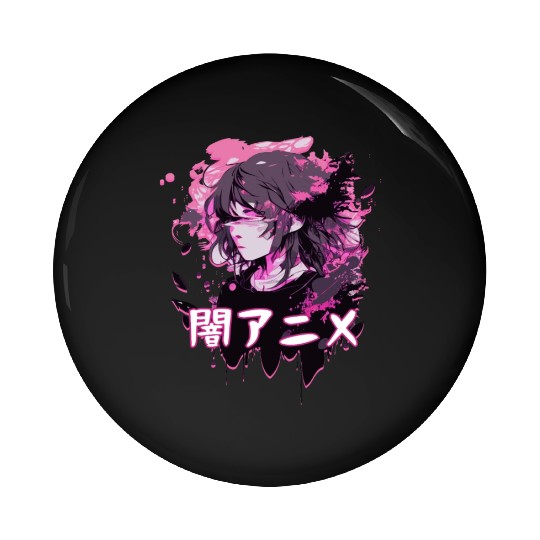Sad Anime Girl Yami Kawaii Pastel Goth Japanese Ae Pin Buttons