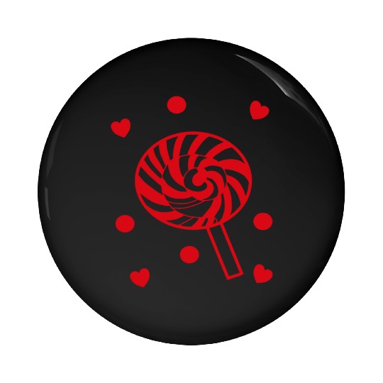 cute red candy sweet lollipop lover Pin Buttons