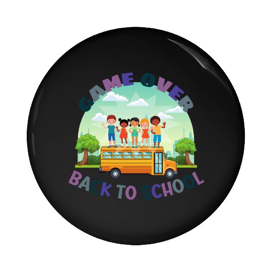 game over back to school Pin Buttons