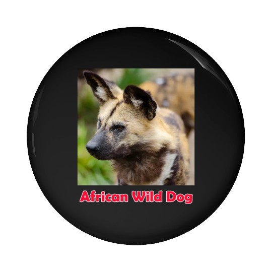 African Wild Dog Pin Buttons