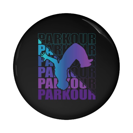 Parkour, Freerunning, Street Workout Acrobatic Pin Buttons