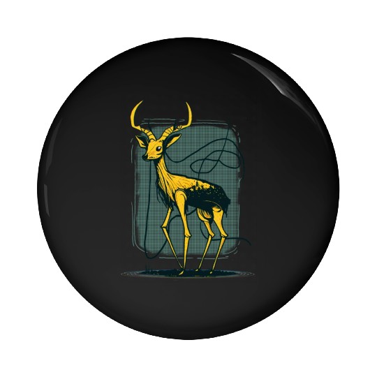 Yellow Deer 2 Pin Buttons