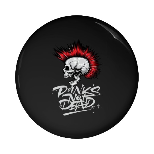 skeleton Bone Skull Punk Rock Band Metal Music Pin Buttons