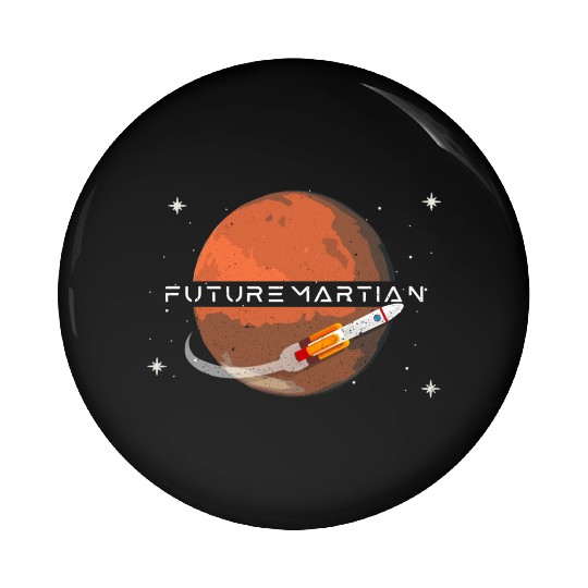 Future Martian Mars Planet Space Lover Pin Buttons