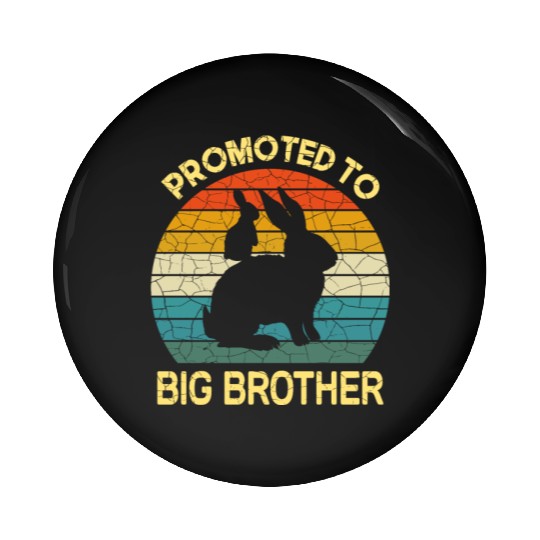 Promoted to big brother bunny Gift, baby Rabbit Pin Buttons