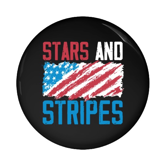 Stars And Stripes America USA Flag 4th Of July Pin Buttons