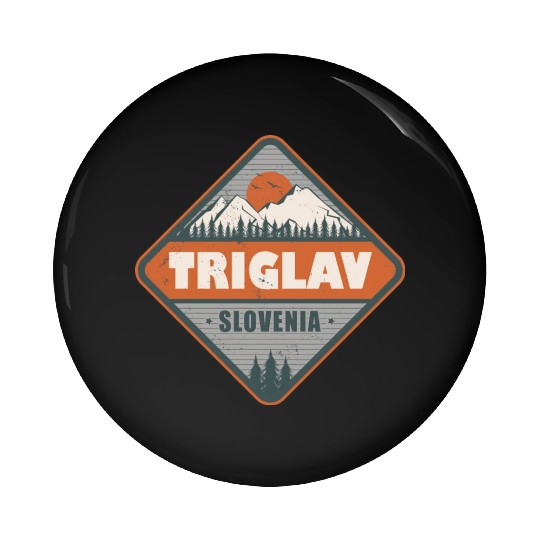 Triglav Slovenia Slovenian Alps Vintage Hiking Pin Buttons