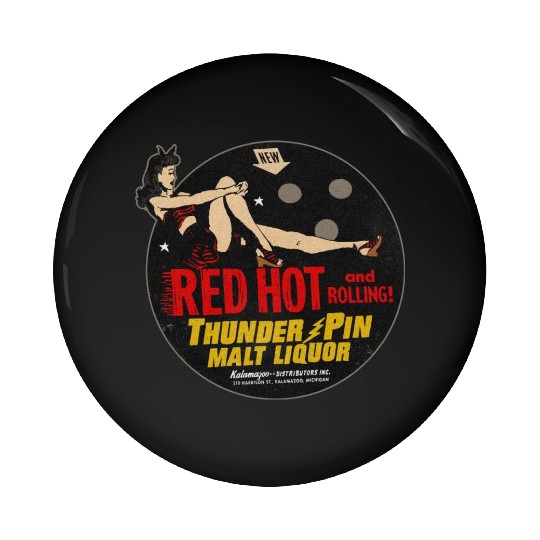 Vintage Bowler Malt Liquor Deluxe Pin Buttons