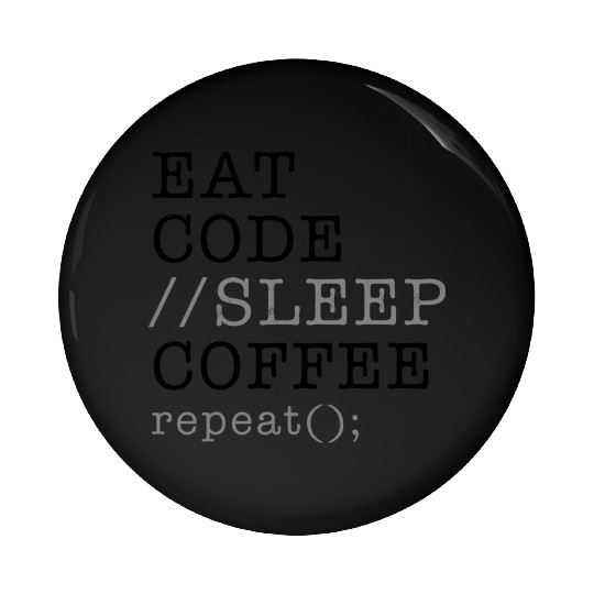 Computer Science Python Programmer Eat Code Sleep Pin Buttons