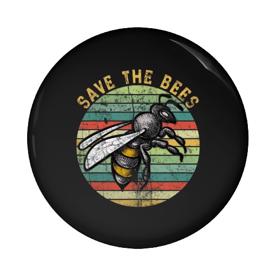 Save the Bees Harvest Succulent Gardening Grass N Pin Buttons