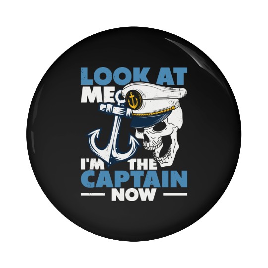 Captain Boat Lovers Fishermen Sailing Boating Pin Buttons