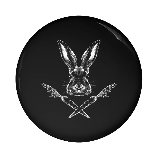 Jolly Roger Easter Funny Bunny Apparel for Egg Pin Buttons