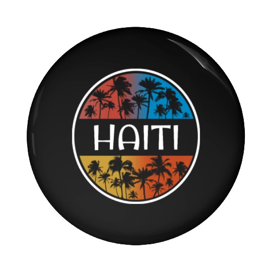 Haiti Stylish Vacation Souvenir Palm Tree Pin Buttons