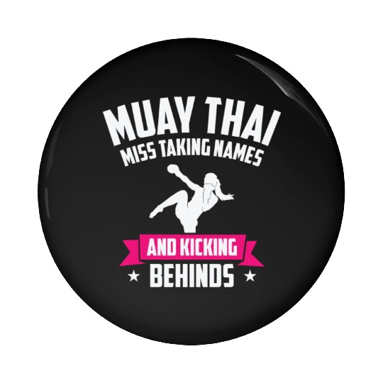 International Women's Day Muay Thai Girl Power Pin Buttons