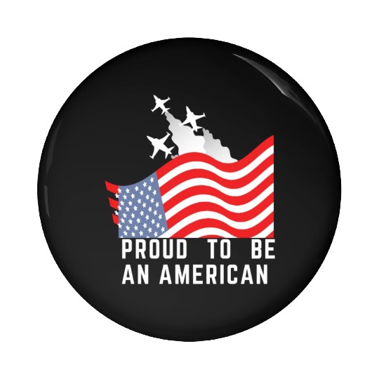 Wings of Liberty: Red, White, and Blue Plane Pin Buttons