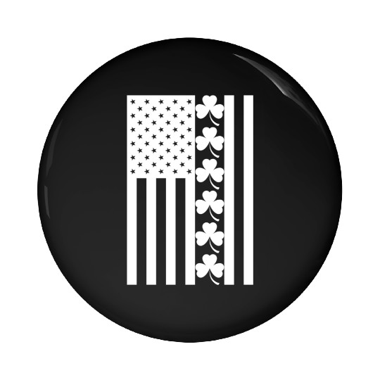 St Patricks Day American Flag Pin Buttons