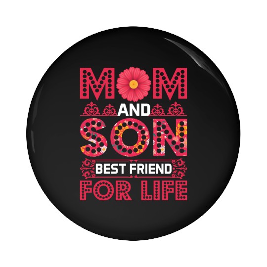 Mom And Son Pin Buttons