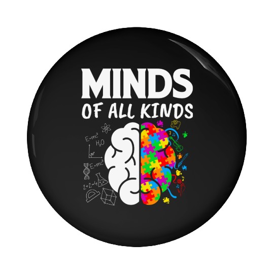 Minds of all Kind Neurodiversity Brain Pin Buttons