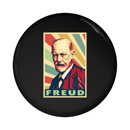 Sigmund Freud Vintage Colors Pin Buttons