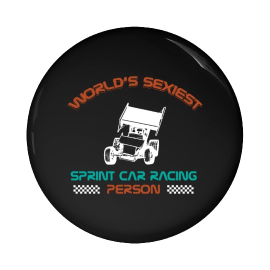 Sprint Car Racing, sprint car, dirt track racers Pin Buttons
