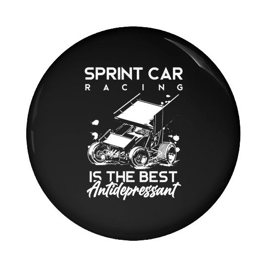 Sprint Car Racing, sprint car, dirt track racers Pin Buttons