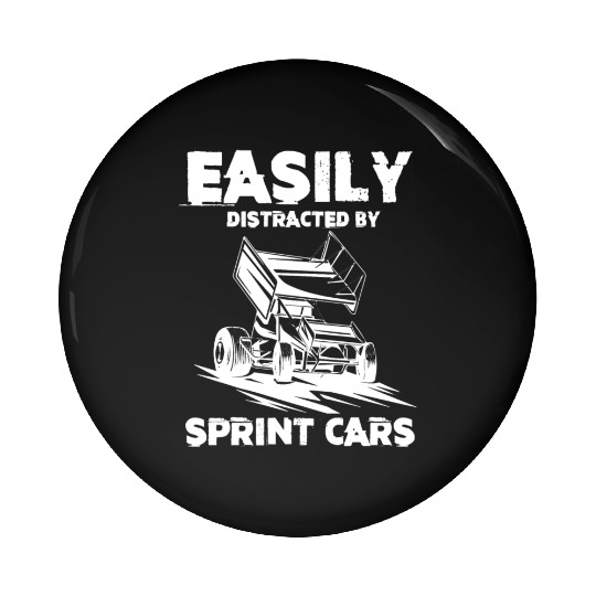 Sprint Car Racing, sprint car, dirt track racers Pin Buttons