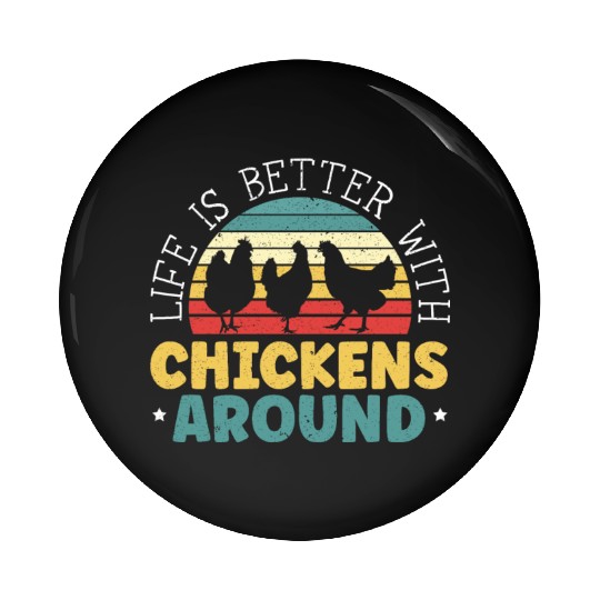 Chicken Farmer Chicken Whisperer Farm Animal Pin Buttons