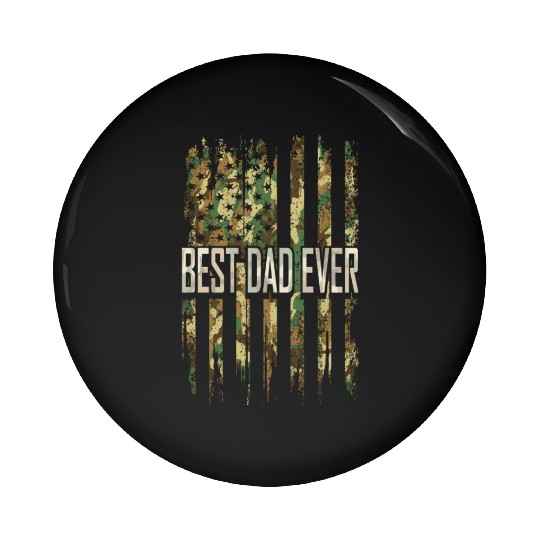 Dad Fathers Day For Men Camouflage US Flag Great Pin Buttons
