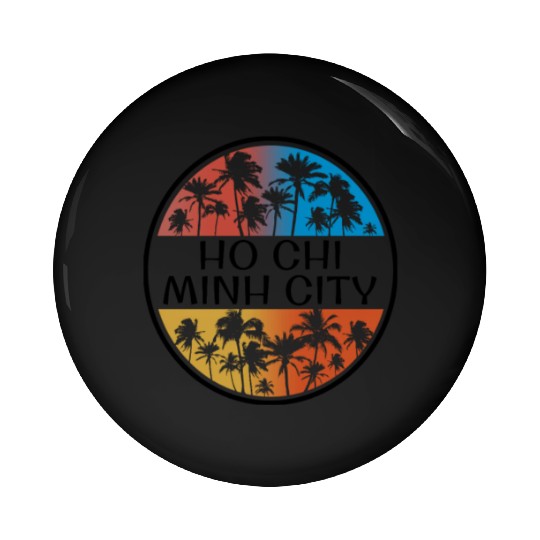 Ho Chi Minh City Vietnam Palm Tree Stylish Pin Buttons