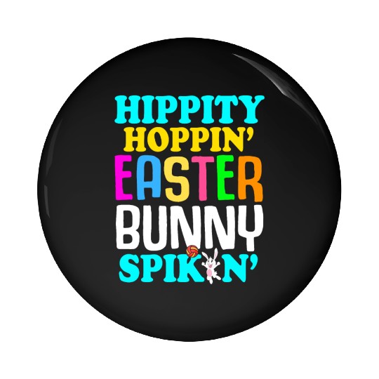 Easter Volleyball Bunny Holiday Rabbit Sport Pin Buttons