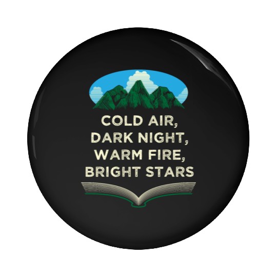 Warm Fire Bright Stars Camping Wildlife Camper Out Pin Buttons