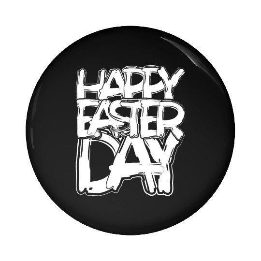 Happy Easter Day White Pin Buttons