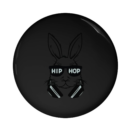 Hip Hop Bunny Easter Rabbit Sunglasses Head Phones Pin Buttons