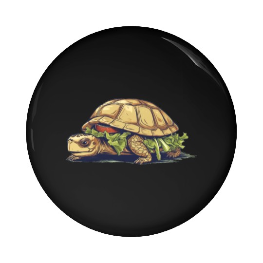 Turtle Sandwich Sticker n' Pin Buttons Version