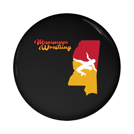 Mississippi Wrestling Pin Buttons