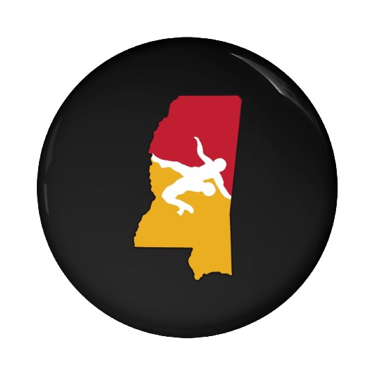 Mississippi Wrestling Pin Buttons