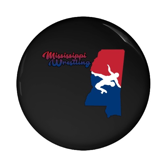 Mississippi Wrestling Pin Buttons