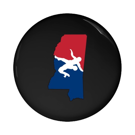 Mississippi Wrestling Pin Buttons